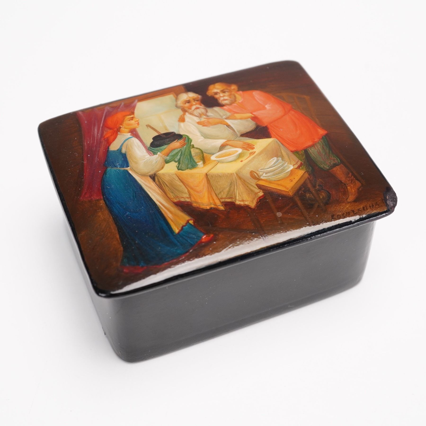 Bid Now: Fedoskino Russian Lacquer Box - January 2, 0122 12:00 PM EST Bid Now: Fedoskino Russian Lacquer Box - January 2, 0122 12:00 PM EST