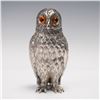 Image 1 : Silver-Plated Owl Form Muffineer by Corbell & Co.