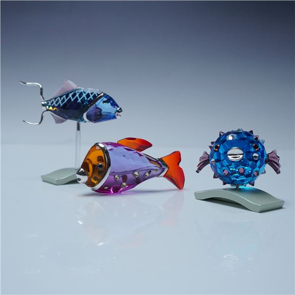 3pc Swarovski Crystal Figurines, Cameret, Coporita, and Cleona