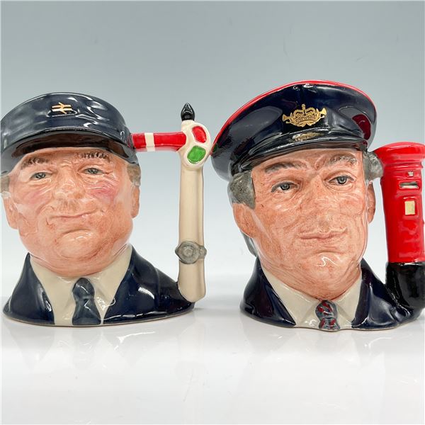2pc Royal Doulton Character Jugs, Postman & Engine-Driver