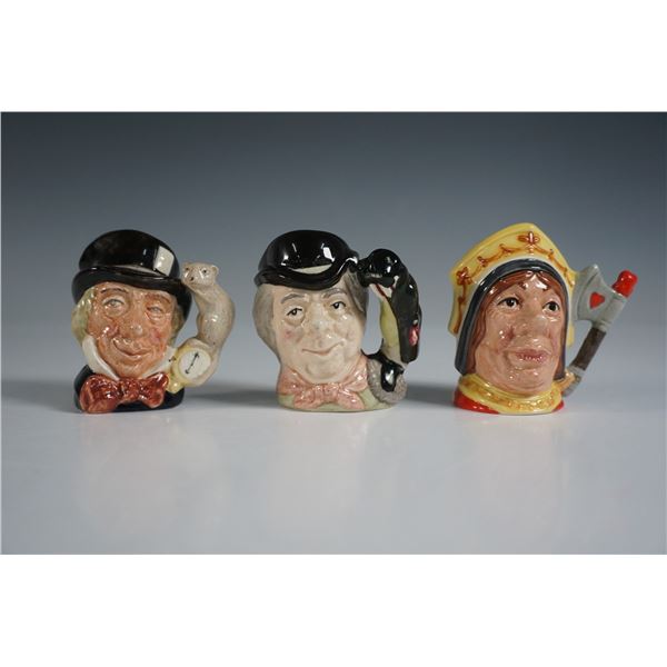 3pc Royal Doulton Miniature Character Jugs
