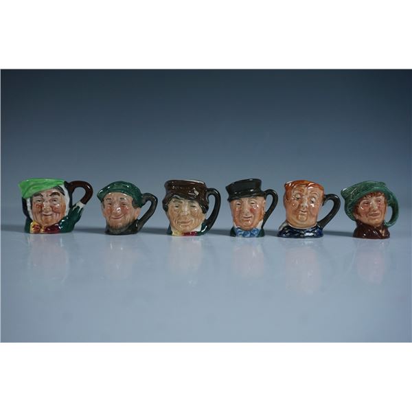 Royal Doulton Set of Six Miniature Character Jugs