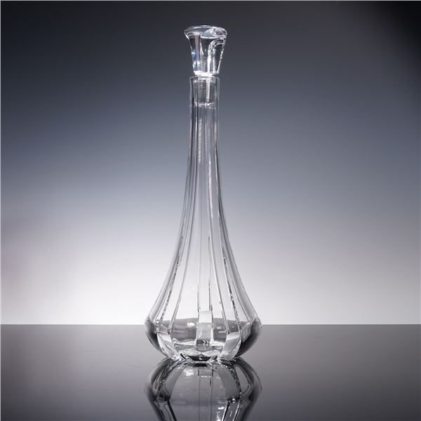 Baccarat Crystal Decanter, Neptune with Stopper and Box