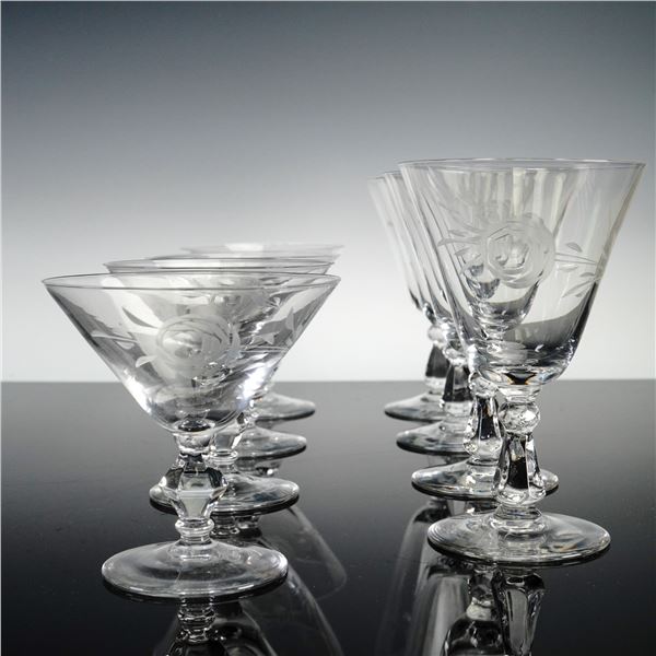 8pc Glastonbury Lotus Glasses, Arbor Rose