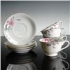 Image 1 : 8pc Porcelain Pink Rose Tea Cups and Saucers, Made in Japan