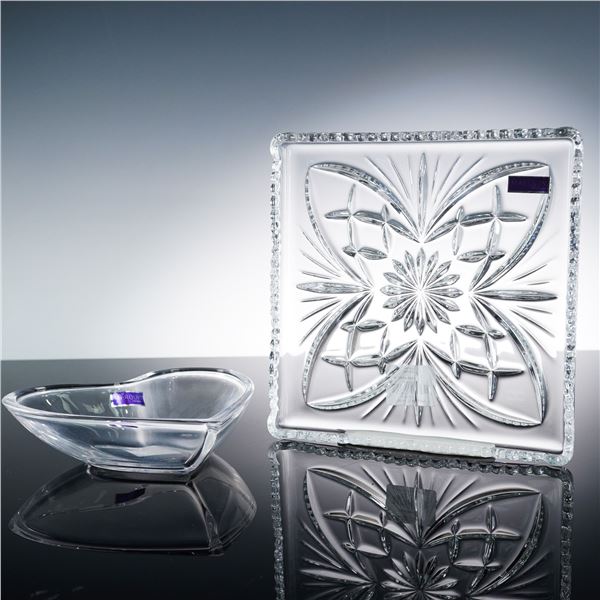 2pc Marquis by Waterford Crystal Decorative Dishes