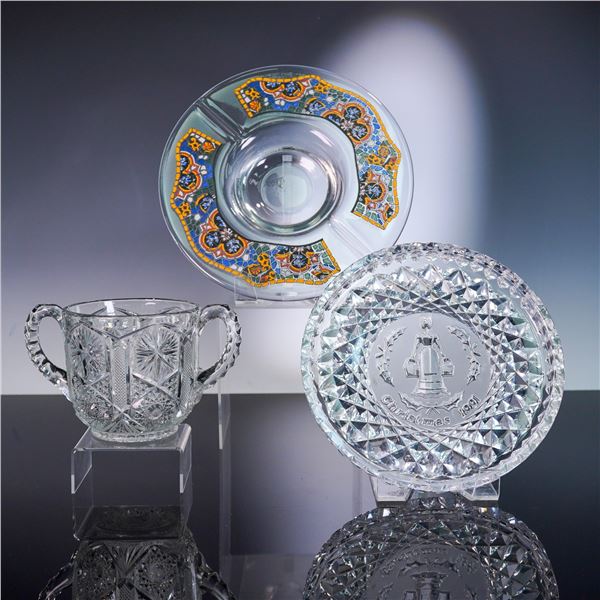 3pc Glass Serveware Lot