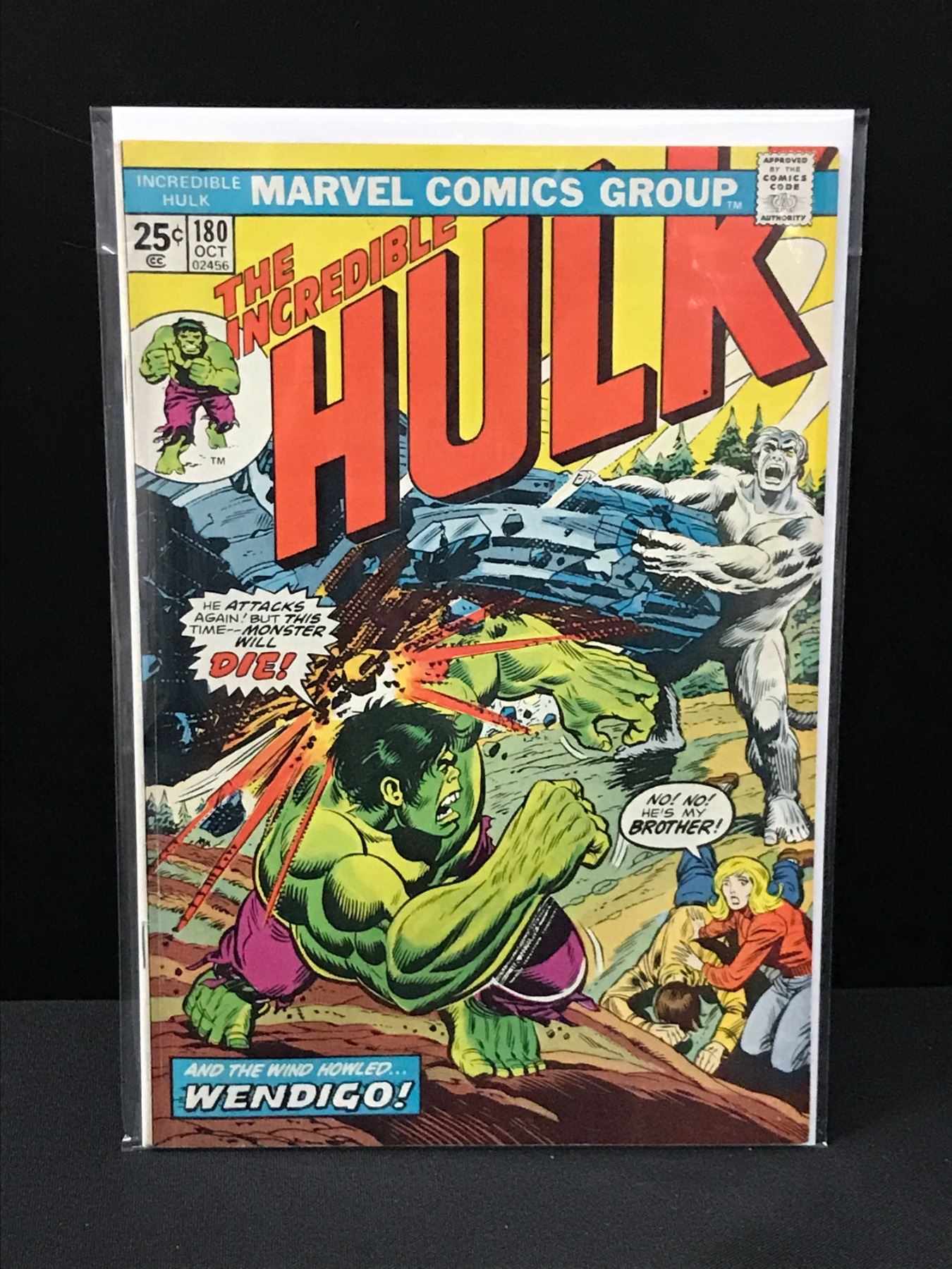 Key Marvel Comics HUGE KEY MARVEL COMICS NO.180 THE INCREDIBLE HULK (1ST CAMEO WOLVERINE)