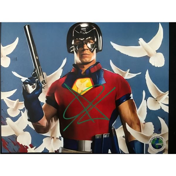 JOHN CENA SIGNED  PEACEMAKER 8X10 PHOTO WWOC COA