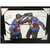 Image 1 : NATHAN MACKINNON AND RANTANEN SIGNED AND FRAMED CANVAS - FRAMEWORTH COA