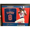 Image 1 : ANDRE DAWSON SIGNED AND FRAMED CHICAGO CUBS JERSEY - JSA COA