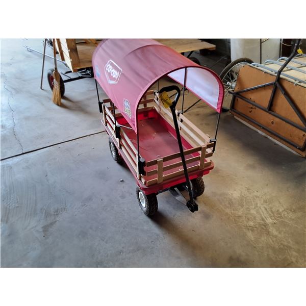 Small Children's Pull Wagon w/Sun Hood
