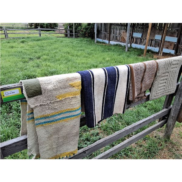 (3) Saddle Blankets and A Rug