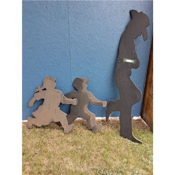 Country Girl, Boy & Man Shadow Decor - 6ft Tall  & 3ft Tall