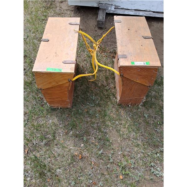 (2) Wooden Custom Pony/Mule Panyos -  21" x 10" x 20" Each