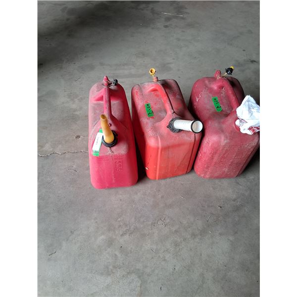 (3) Gasoline Jerry Cans: Five Gallon