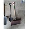 Image 3 : (4) Shovels: Square Mouth, Grain, Spade, Snow