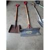 Image 2 : (4) Shovels: Snow, Grain, Square Mouth