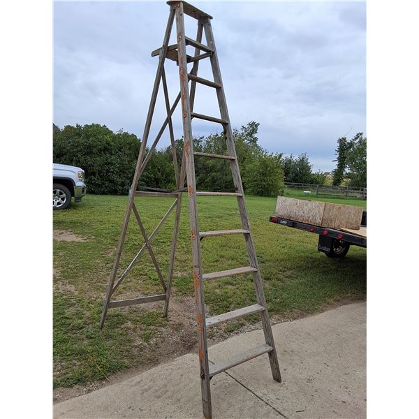 Wooden Ladder - 9.5ft Tall