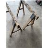 Image 3 : (2) Wooden Saw Horses