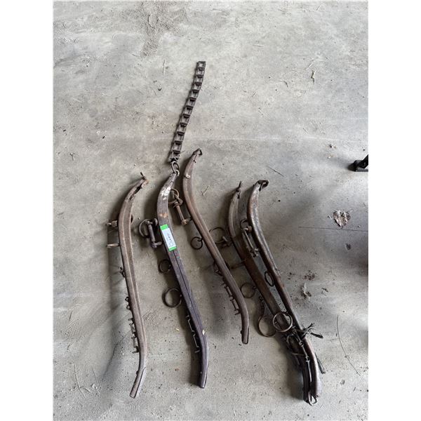 (5) Antique Metal Yoke Plow Hames
