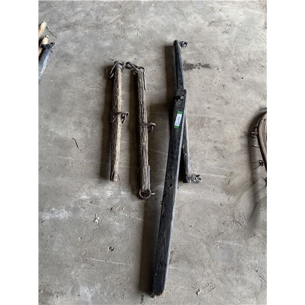 (3) Vintage Single Trees - Metal & Wood Style