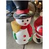 Image 3 : (2) Christmas Outdoor Light-up Decor - Snowman & Santa (One Has Bulb, Other Missing Bulb, As Is) 42"