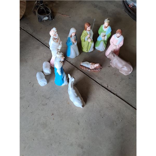Nativity Scene Plastic Decor - 22" T
