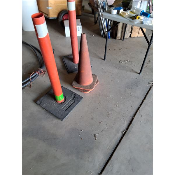 (2) Large Road Side Pylons & (2) Regular Pylons