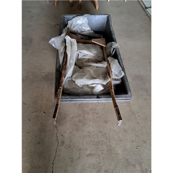 Hard Plastic Sleigh w/Shafts & Poly- 65"L x 32"w x 14"T - Shaft length: 67" L