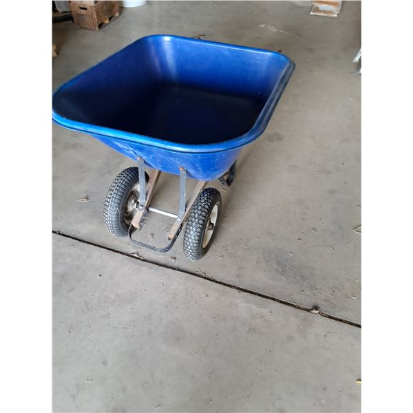 Blue Hard Plastic Wheelbarrow