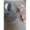Image 2 : (4) Rolls of Wire on Spools for Electrical Fence and Electrical White Wire