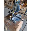 Image 1 : Mastercraft Compound Mitre Saw - 10" w/ Wooden Stand - Works, Powers On