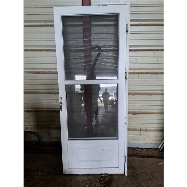 White Screen Door - Hinge & Handles Work - 80.5T x 32" Wide