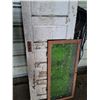 Image 3 : Antique Wood Door - 28" x 74.5" & Green Plexi Glass Cupboard Door - 21" x 46"
