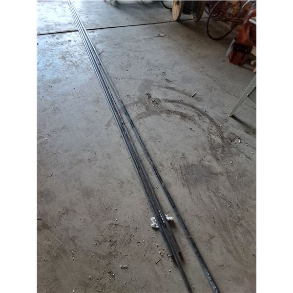 (4) Lengths of Metal Piping (21Ft, 15.25Ft Lengths) & (1", 3/4"x 1/2")