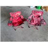 Image 1 : (2) Children's Cars Lighting McQueen Lawn Chairs