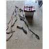 Image 1 : (2) Leather Horse Reins & Attachments, (4) Western Style Throw Blankets