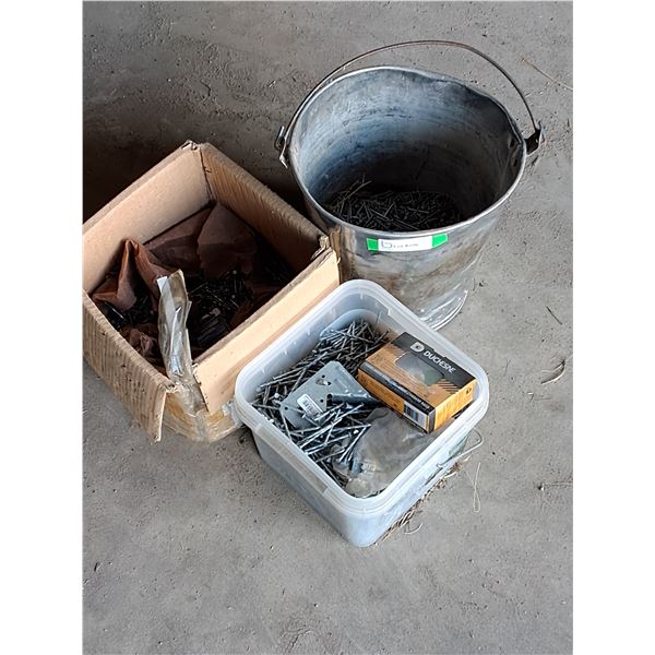 (3) Buckets of Nails - Assorted Lengths