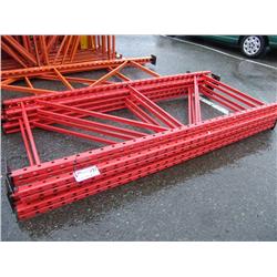 4 - 8' RED RACKING UPRIGHTS