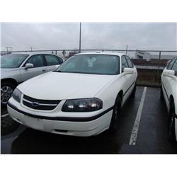 2001 CHEV IMPALA 4DR WHITE G