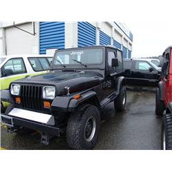 1989 JEEP YJ CONV BLACK G