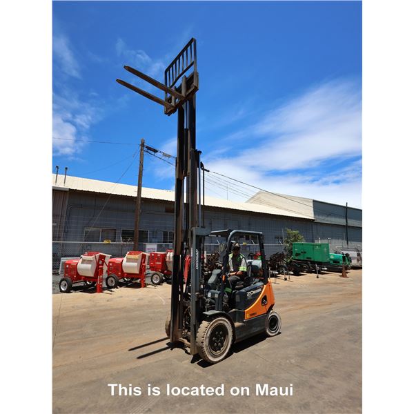(1060355) 2017 Doosan G20P-5DF Forklift (Runs & Lifts - See Video) Needs Repair