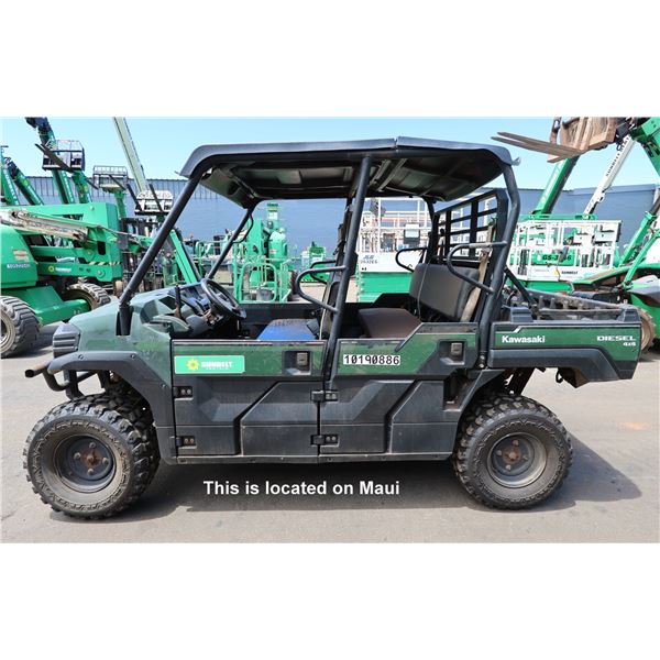 (1010886) 2019 Kawasaki PRO-DXT 4-Seat 4WD Utility Vehicle, Diesel  (Starts & Runs - See Video)