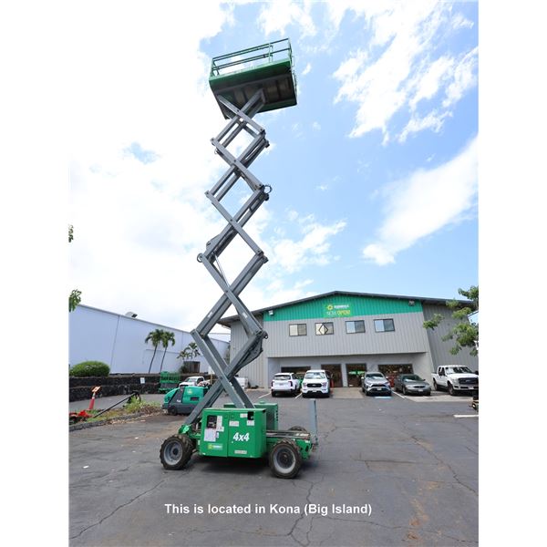 (866648) Genie Model GS-4069 RT 4X4 Rough Terrain Scissor Lift, 40-Ft.  (Runs & Lifts – See