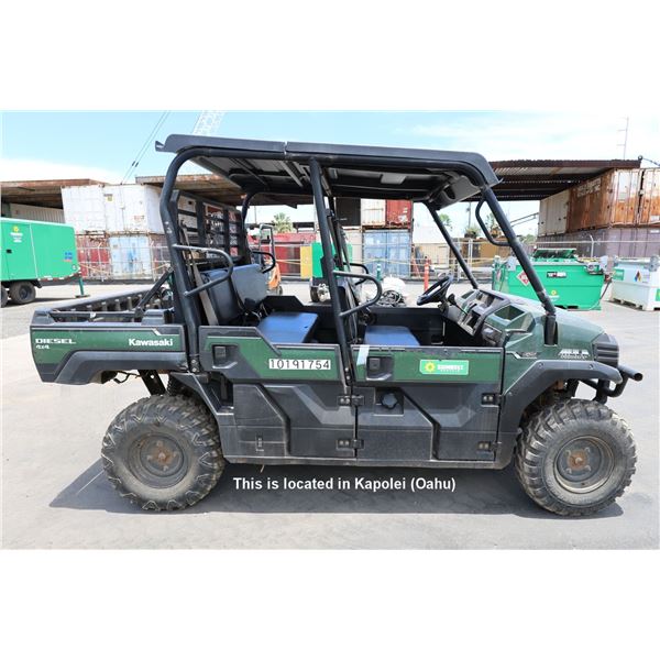 (10191754) 2019 Kawasaki PRODXT 4-Seat 4WD Utility Vehicle, Diesel (Starts & Runs - See Video)