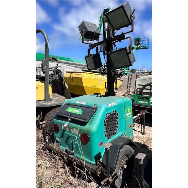 (923312) Terex RL4 Compact Standard Duty Light Tower (Engine Runs, Light Do Not Work - See Video)