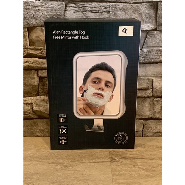 Fog Free Mirror with Hook - Rectangle - Brand New
