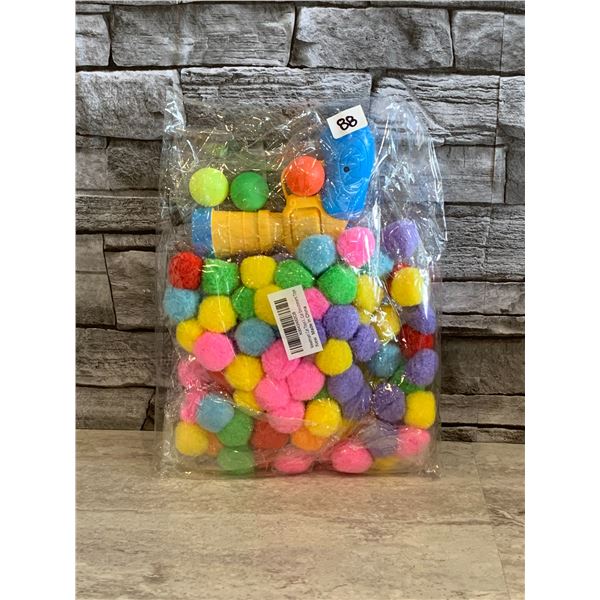 Interactive Cat Toy - Launcher & 100 Pom Poms - Brand New