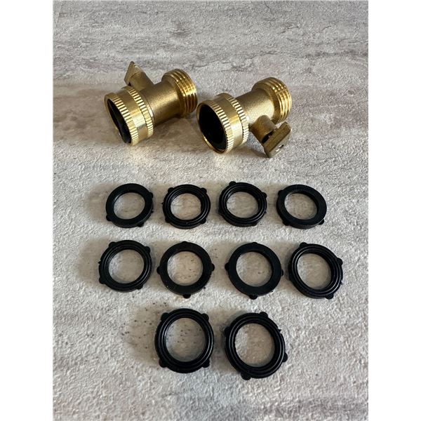 Hose Shut-Off Valve - 2 pcs - Brand New